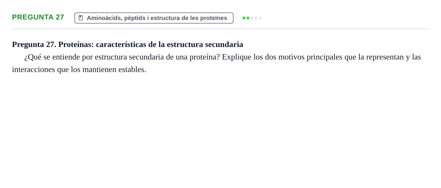 Enunciado: Pregunta 27