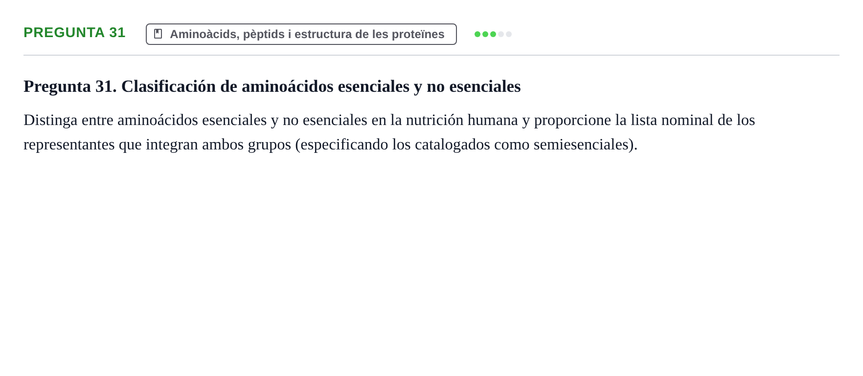 Enunciado: Pregunta 31