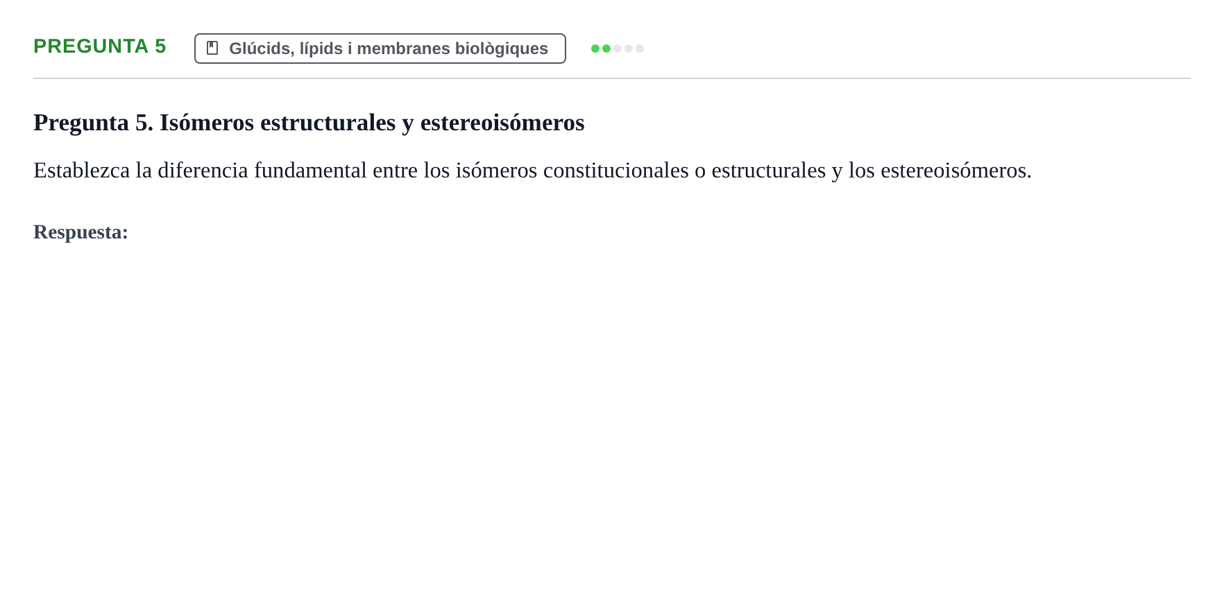 Enunciado: Pregunta 5