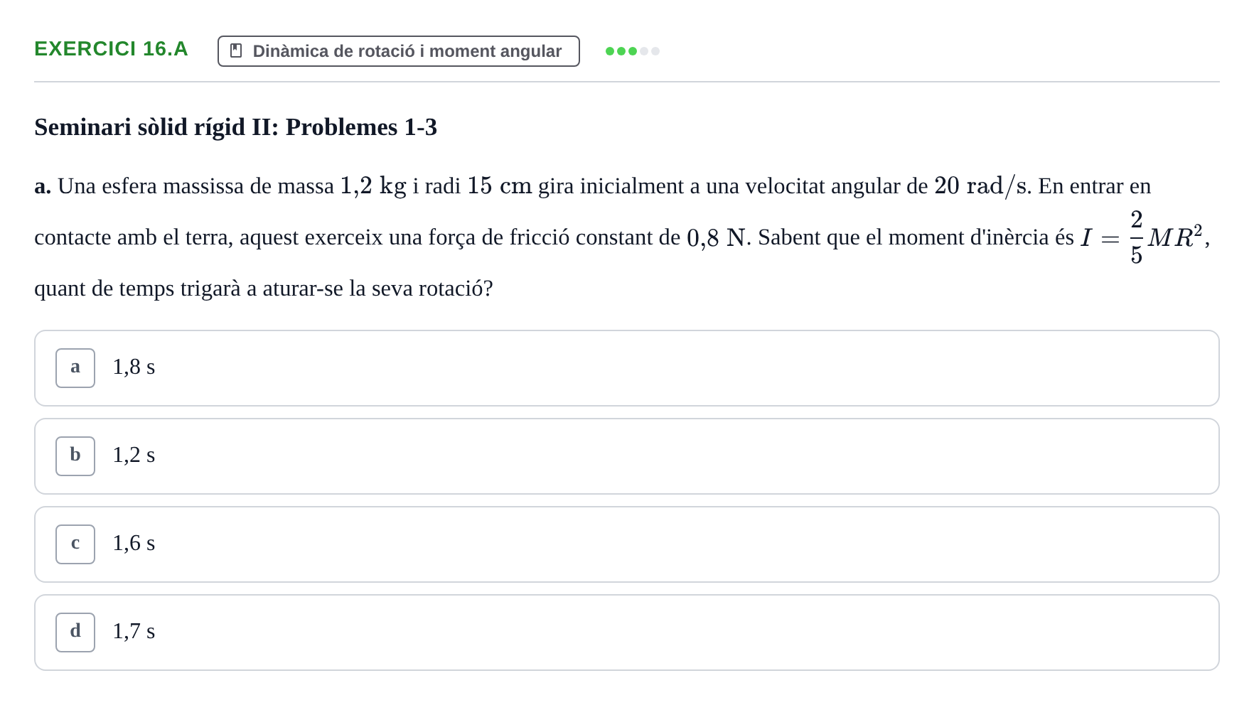 Enunciado: 16.a