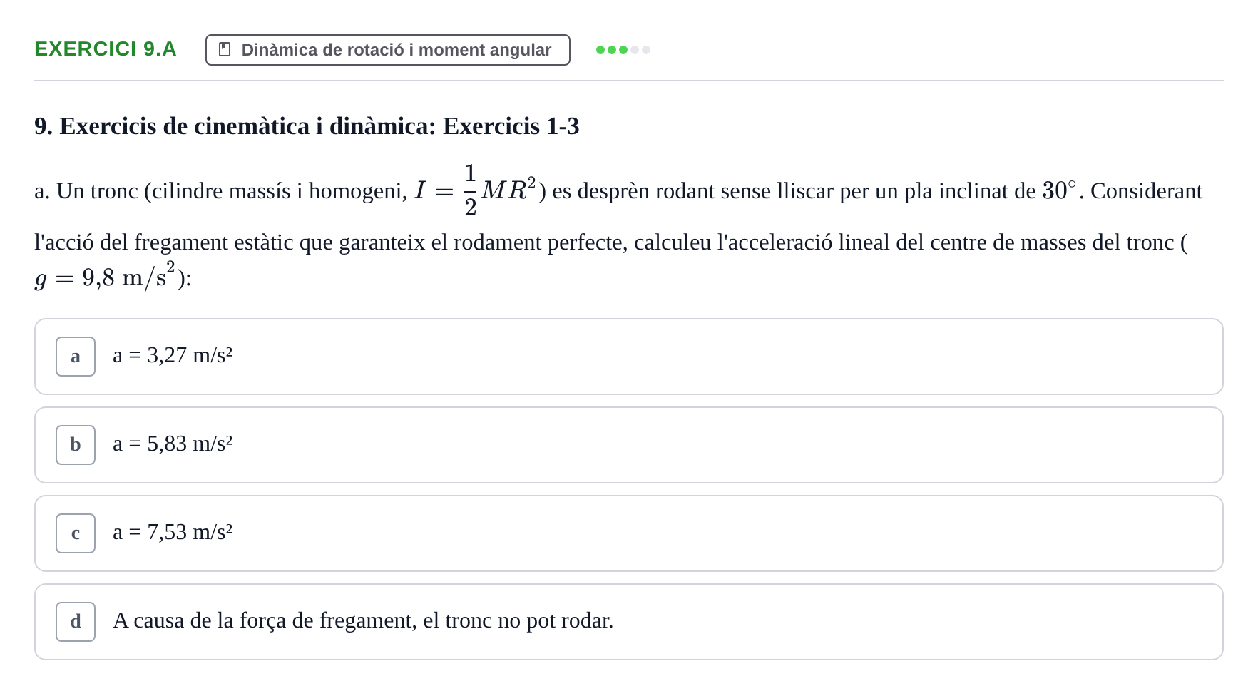 Enunciado: 9.a