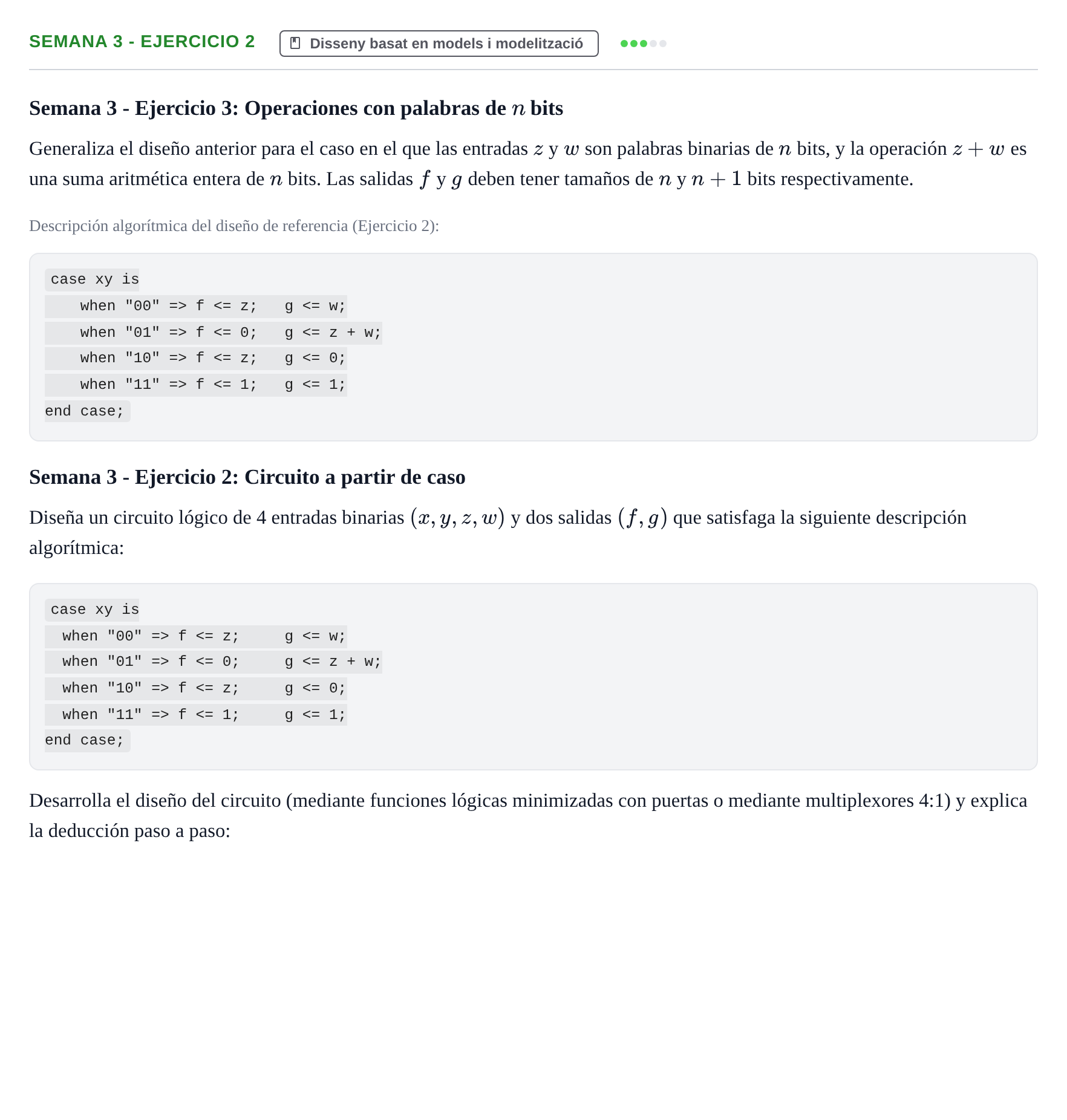 Enunciado: Semana 3 - Ejercicio 2