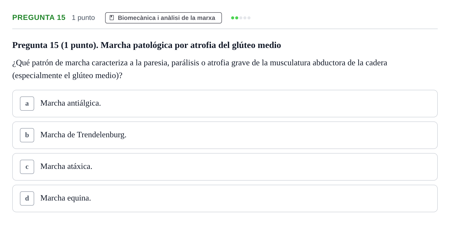 Enunciado: Pregunta 15 · Física Aplicada UAB 2025