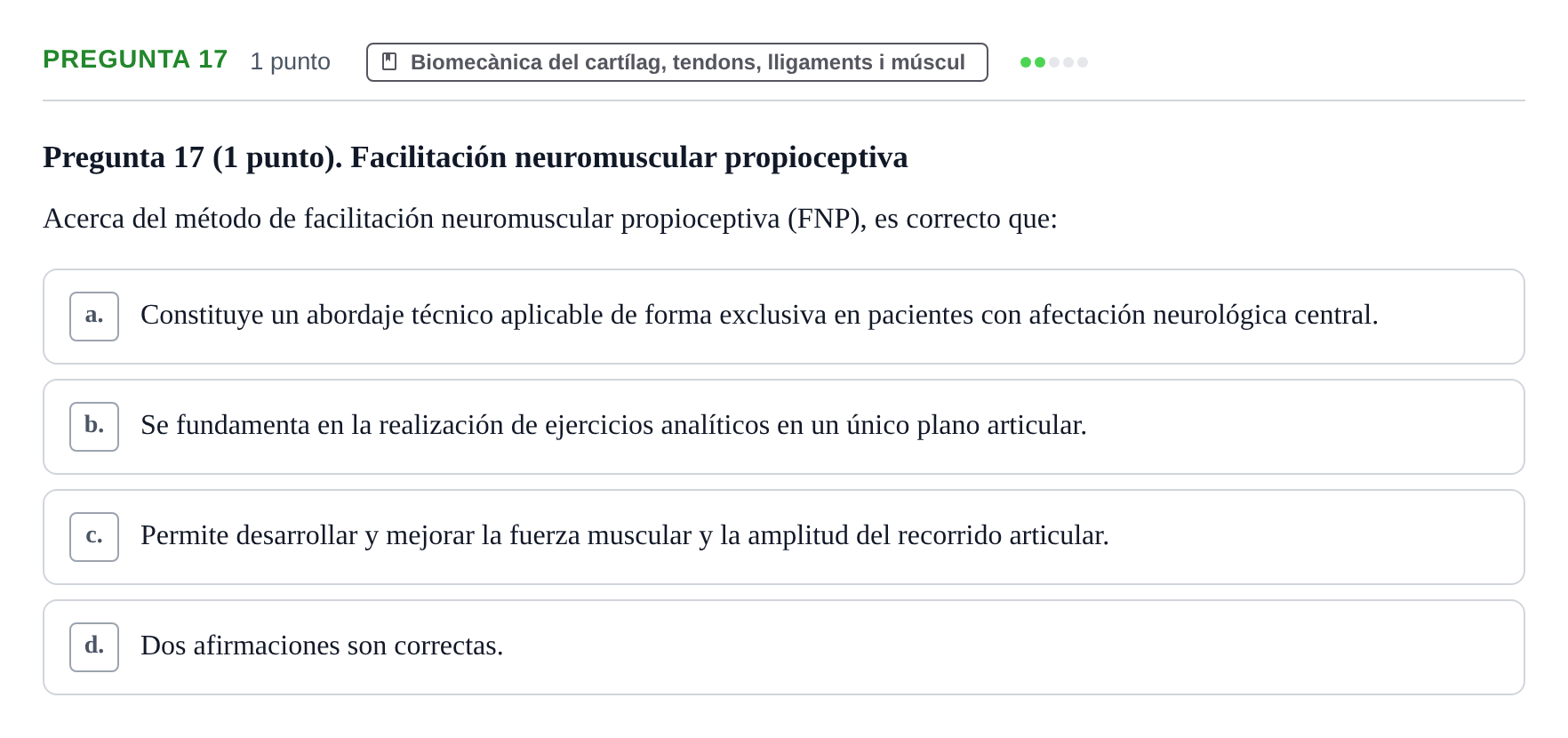 Enunciado: Pregunta 17 · Física Aplicada UAB 2025