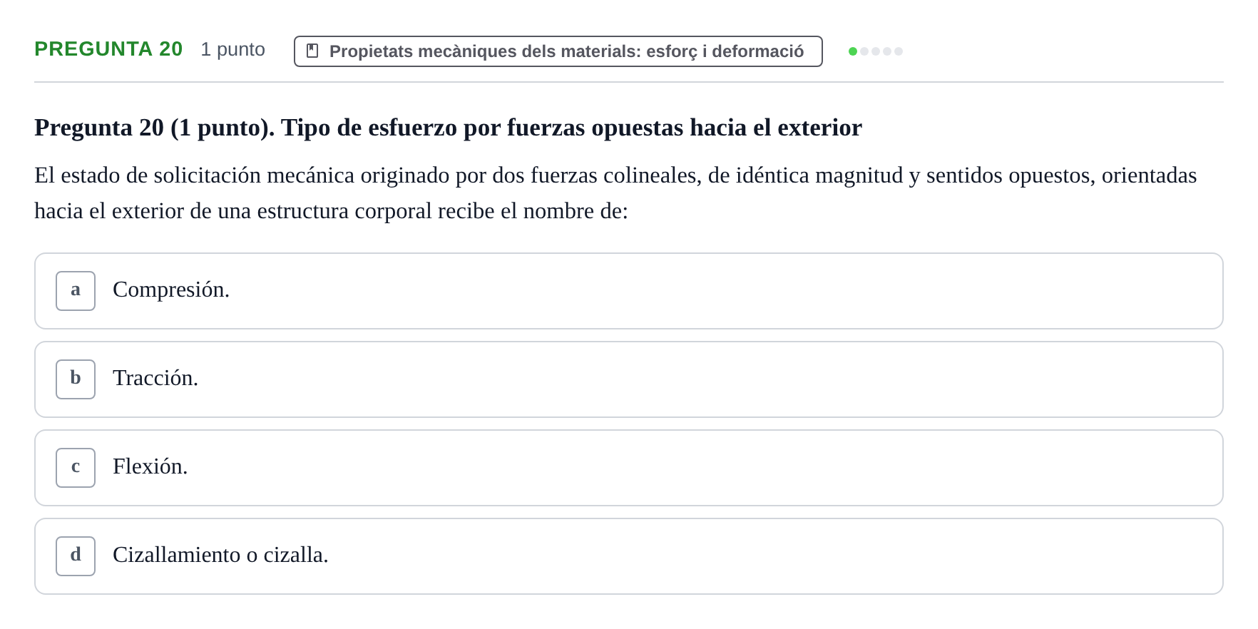 Enunciado: Pregunta 20 · Física Aplicada UAB 2025