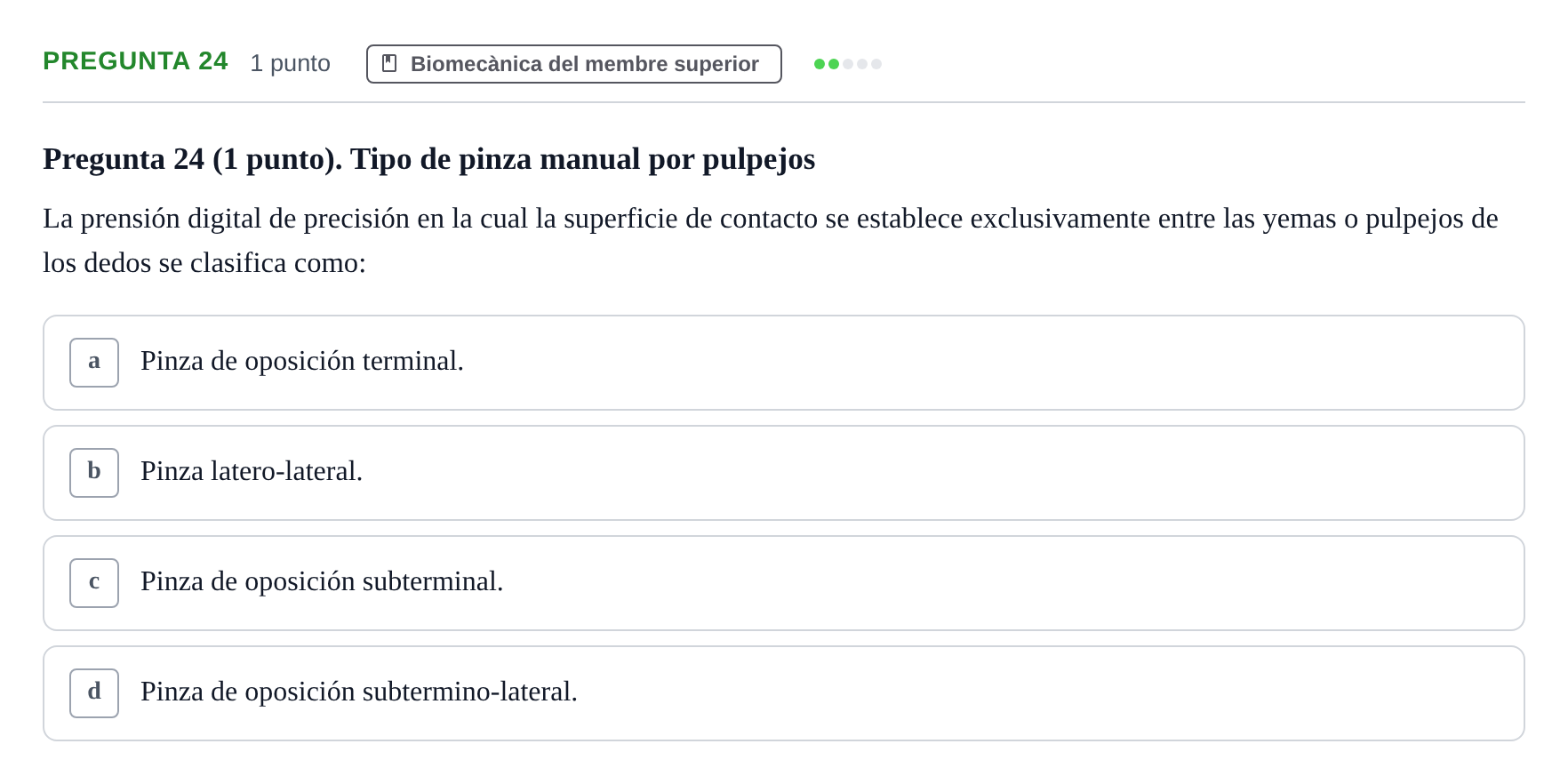 Enunciado: Pregunta 24 · Física Aplicada UAB 2025