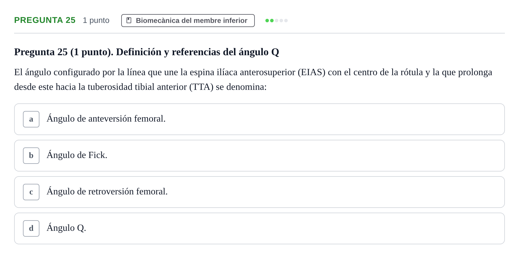 Enunciado: Pregunta 25 · Física Aplicada UAB 2025