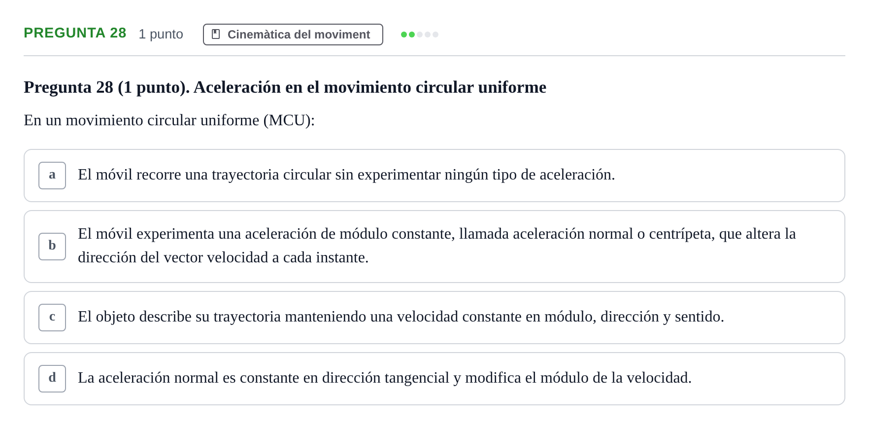 Enunciado: Pregunta 28 · Física Aplicada UAB 2025