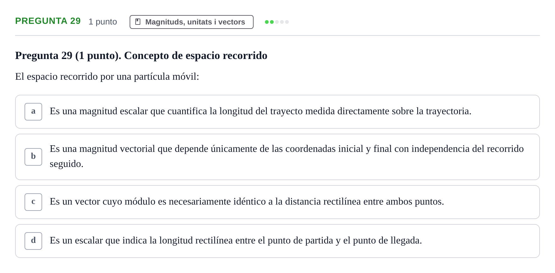 Enunciado: Pregunta 29 · Física Aplicada UAB 2025