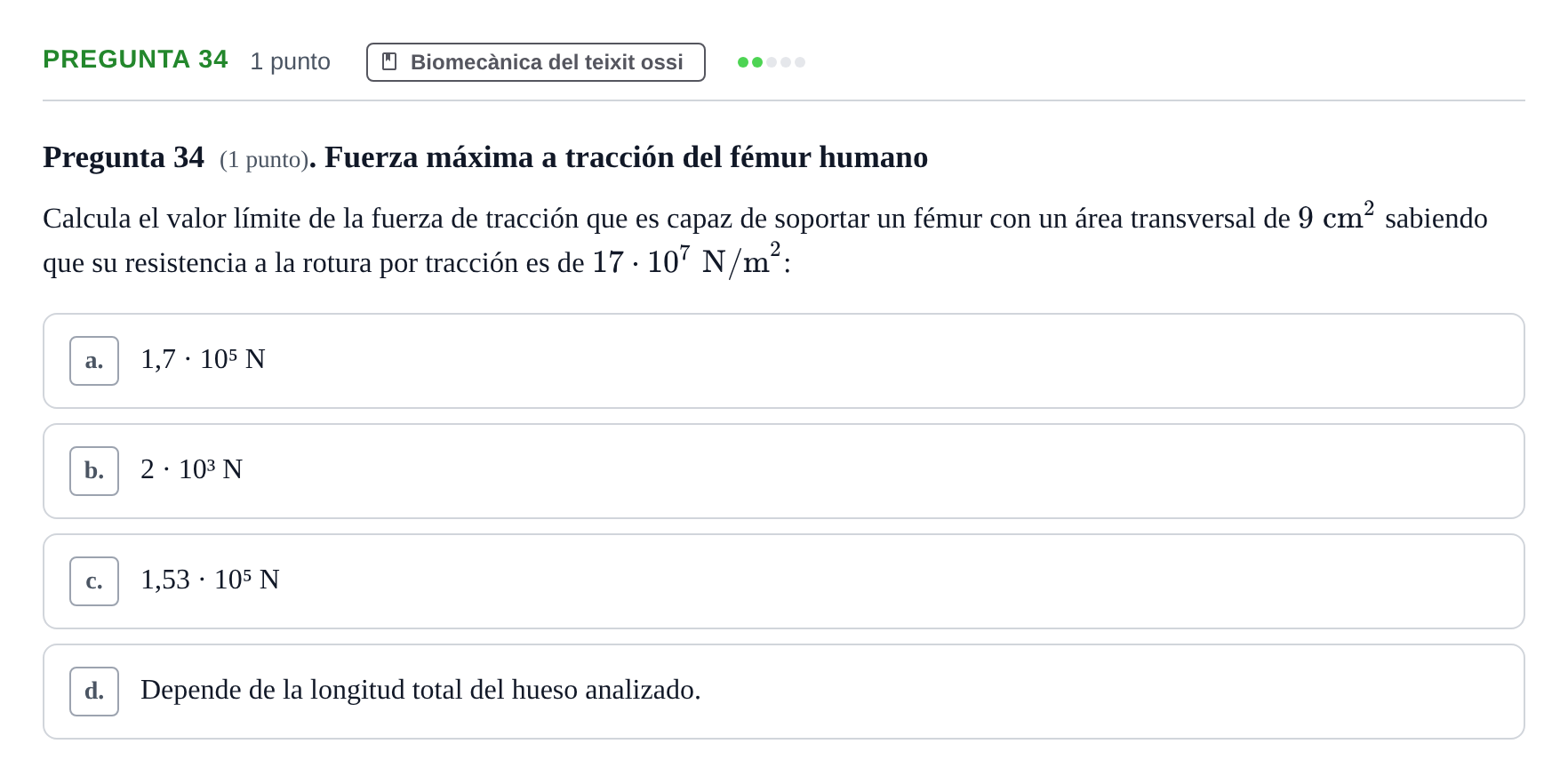 Enunciado: Pregunta 34 · Física Aplicada UAB 2025