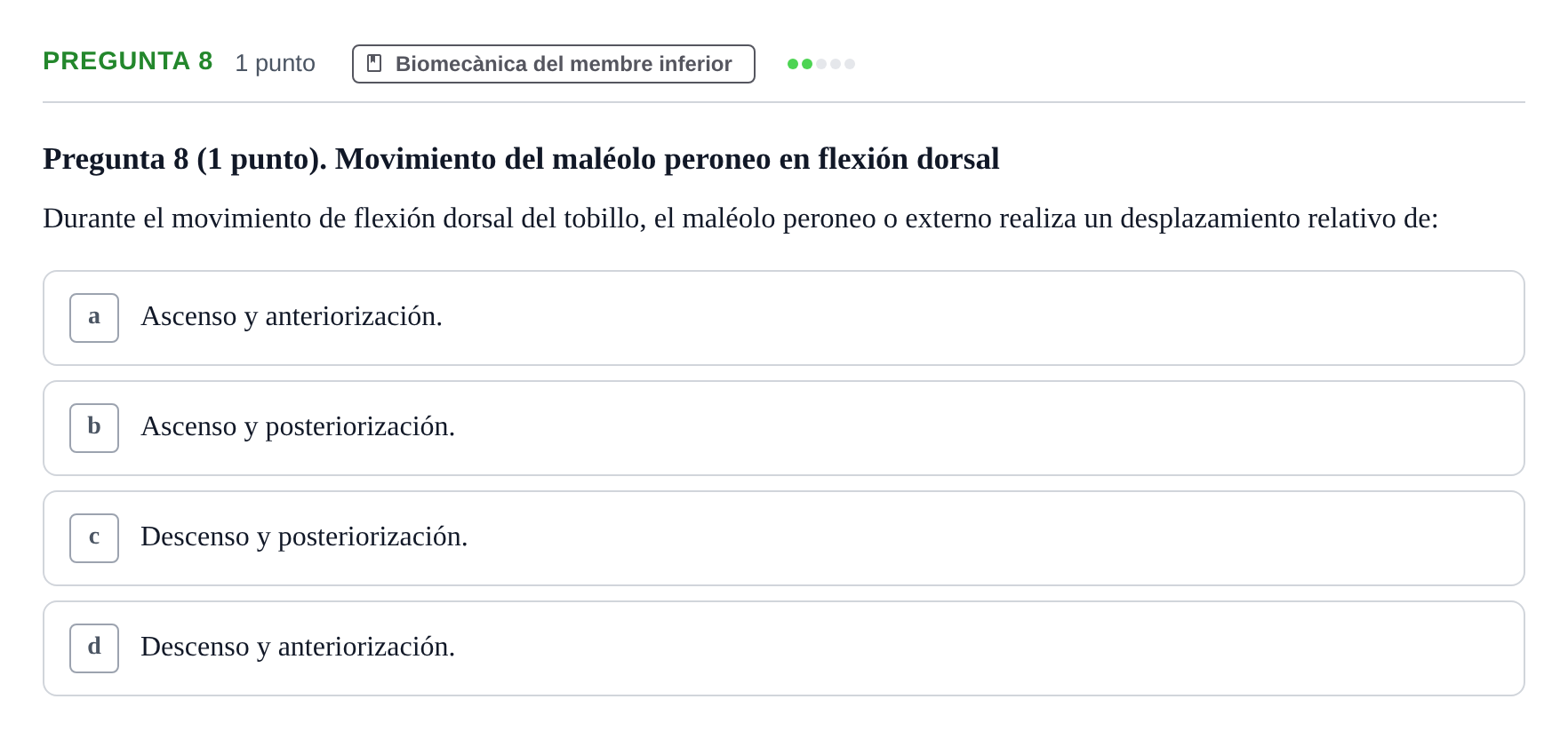 Enunciado: Pregunta 8 · Física Aplicada UAB 2025