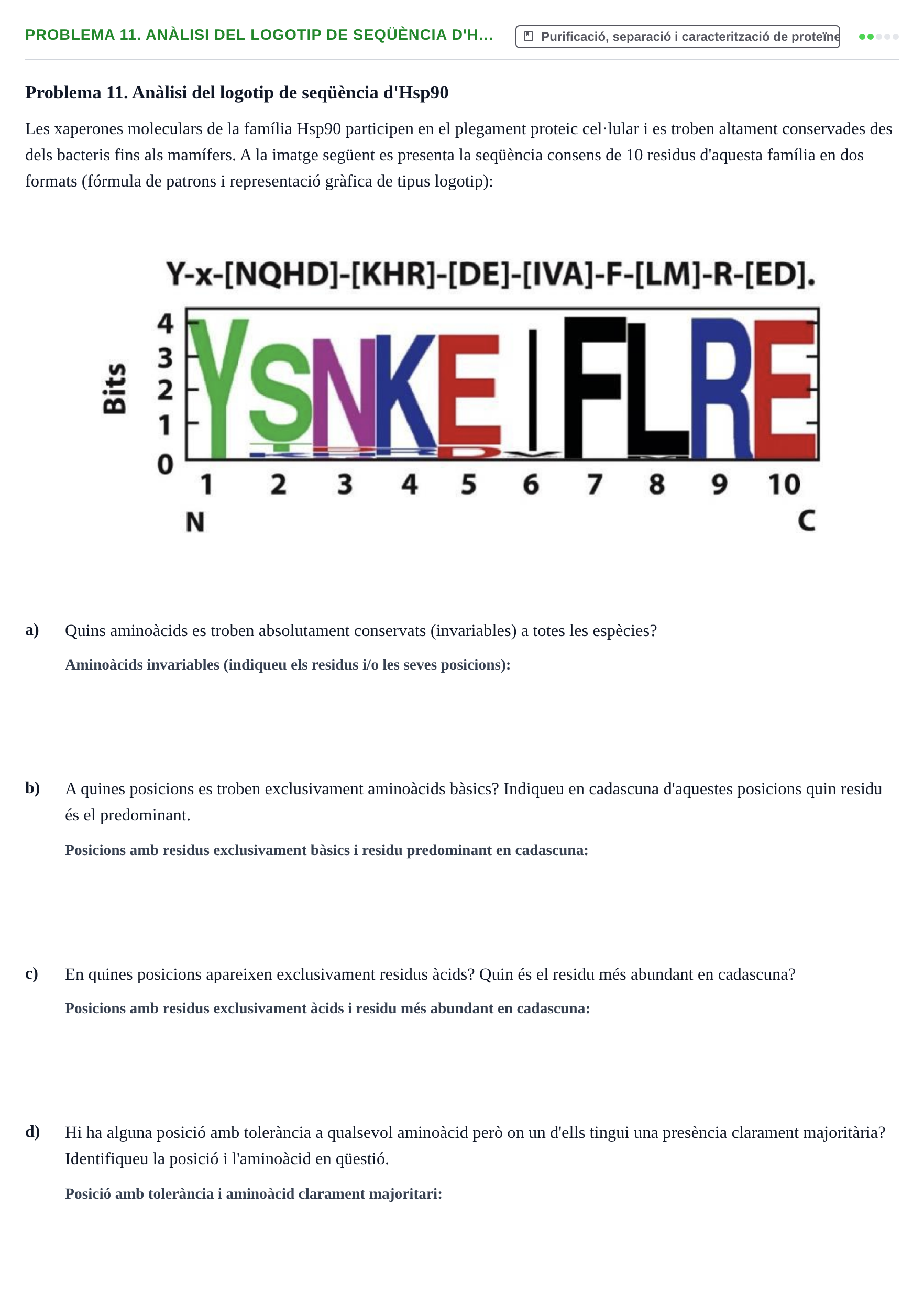 Enunciado: Problema 11. Anàlisi del logotip de seqüència d'H…
