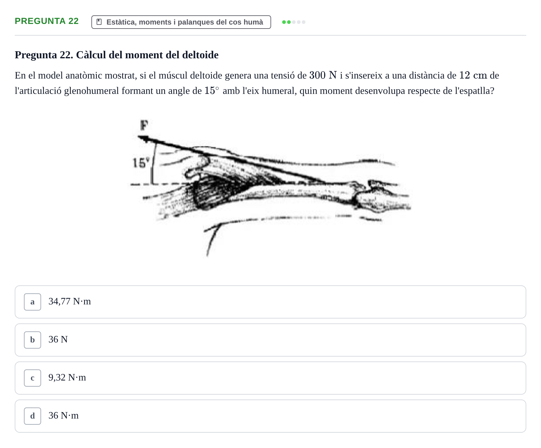 Enunciado: Pregunta 22 · Física Aplicada UAB 2023