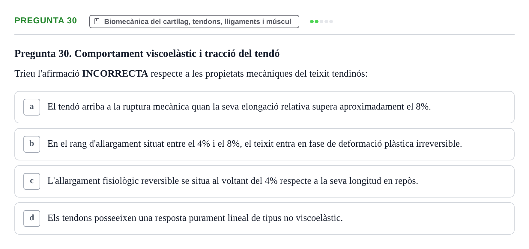 Enunciado: Pregunta 30 · Física Aplicada UAB 2023