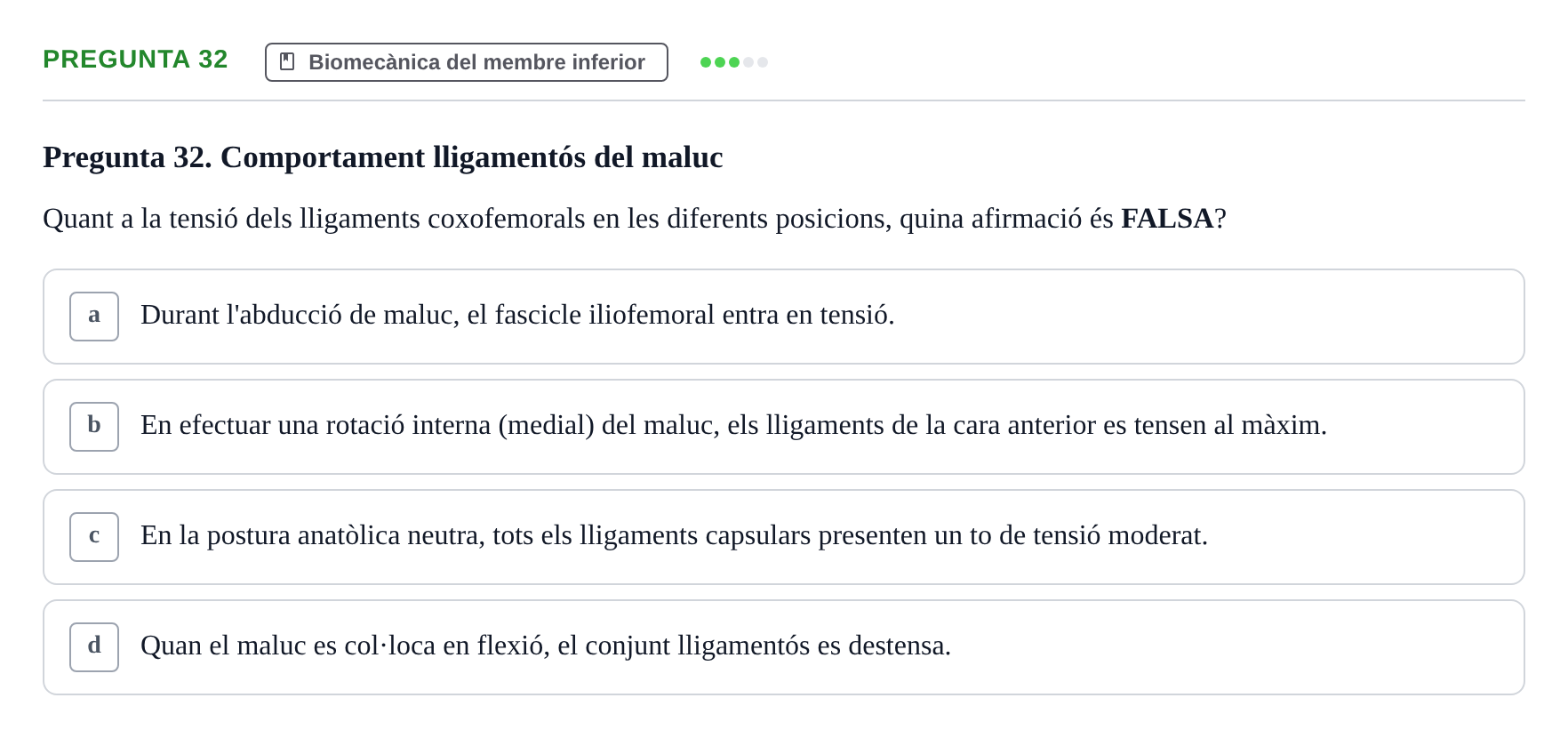 Enunciado: Pregunta 32 · Física Aplicada UAB 2023