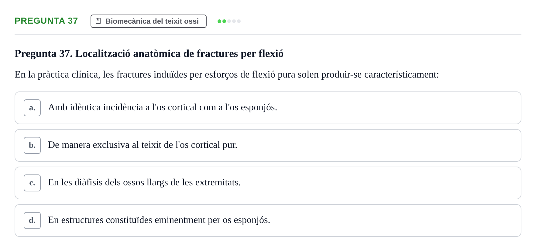 Enunciado: Pregunta 37 · Física Aplicada UAB 2023