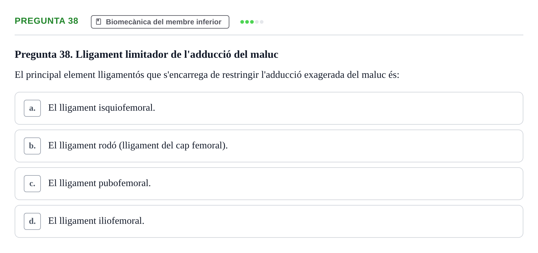 Enunciado: Pregunta 38 · Física Aplicada UAB 2023