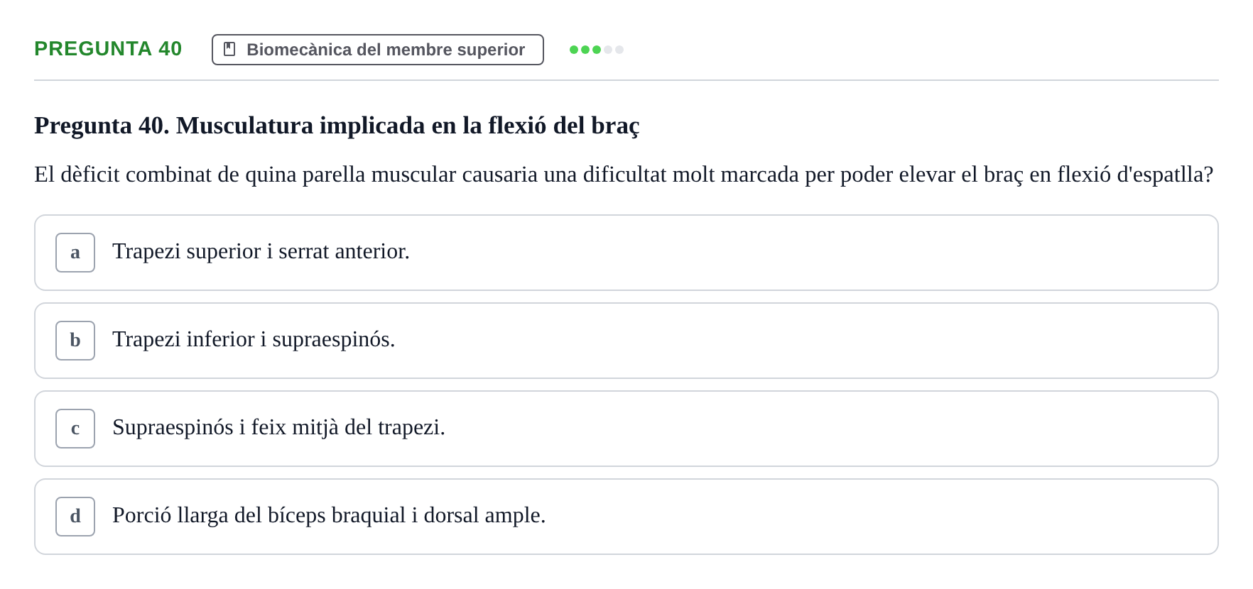 Enunciado: Pregunta 40 · Física Aplicada UAB 2023