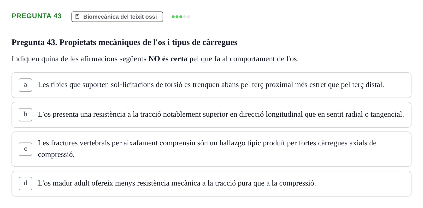 Enunciado: Pregunta 43 · Física Aplicada UAB 2023