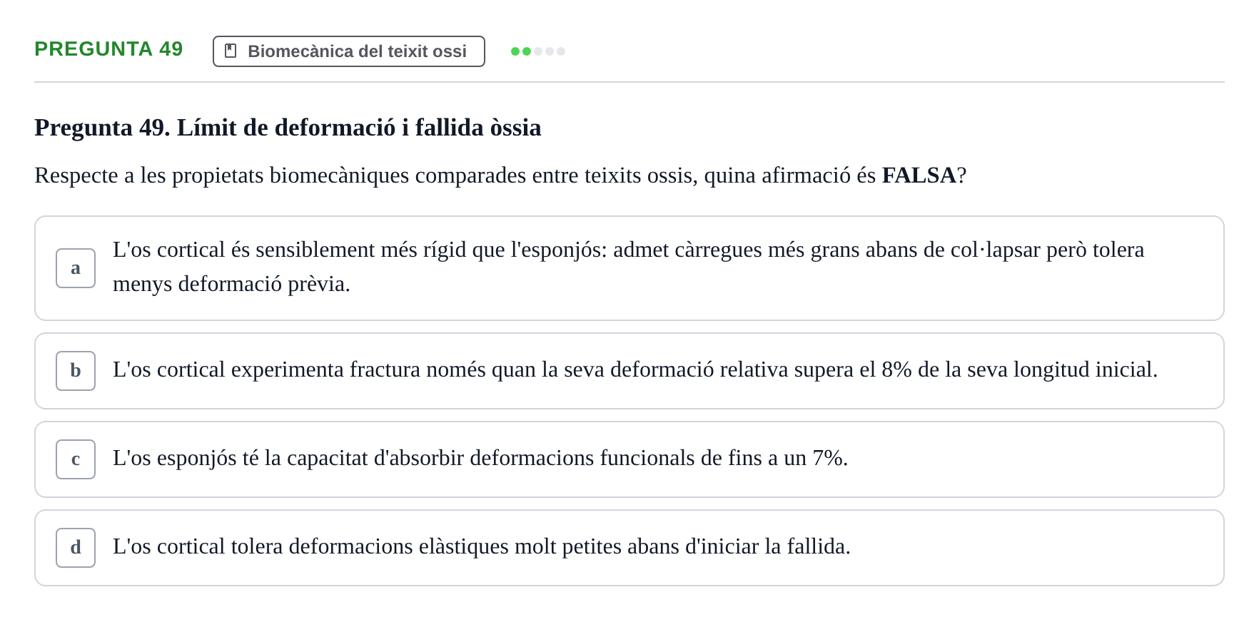 Enunciado: Pregunta 49 · Física Aplicada UAB 2023