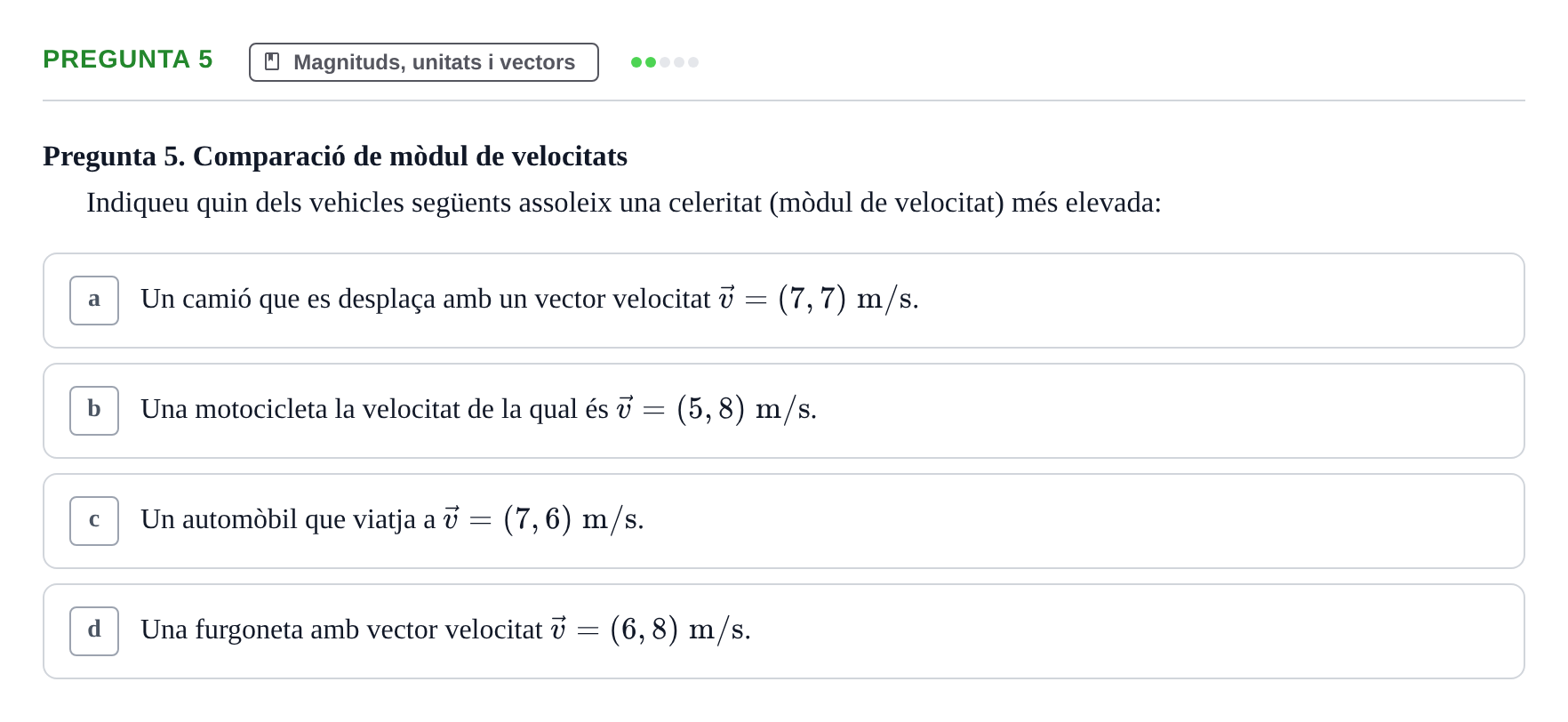 Enunciado: Pregunta 5 · Física Aplicada UAB 2023