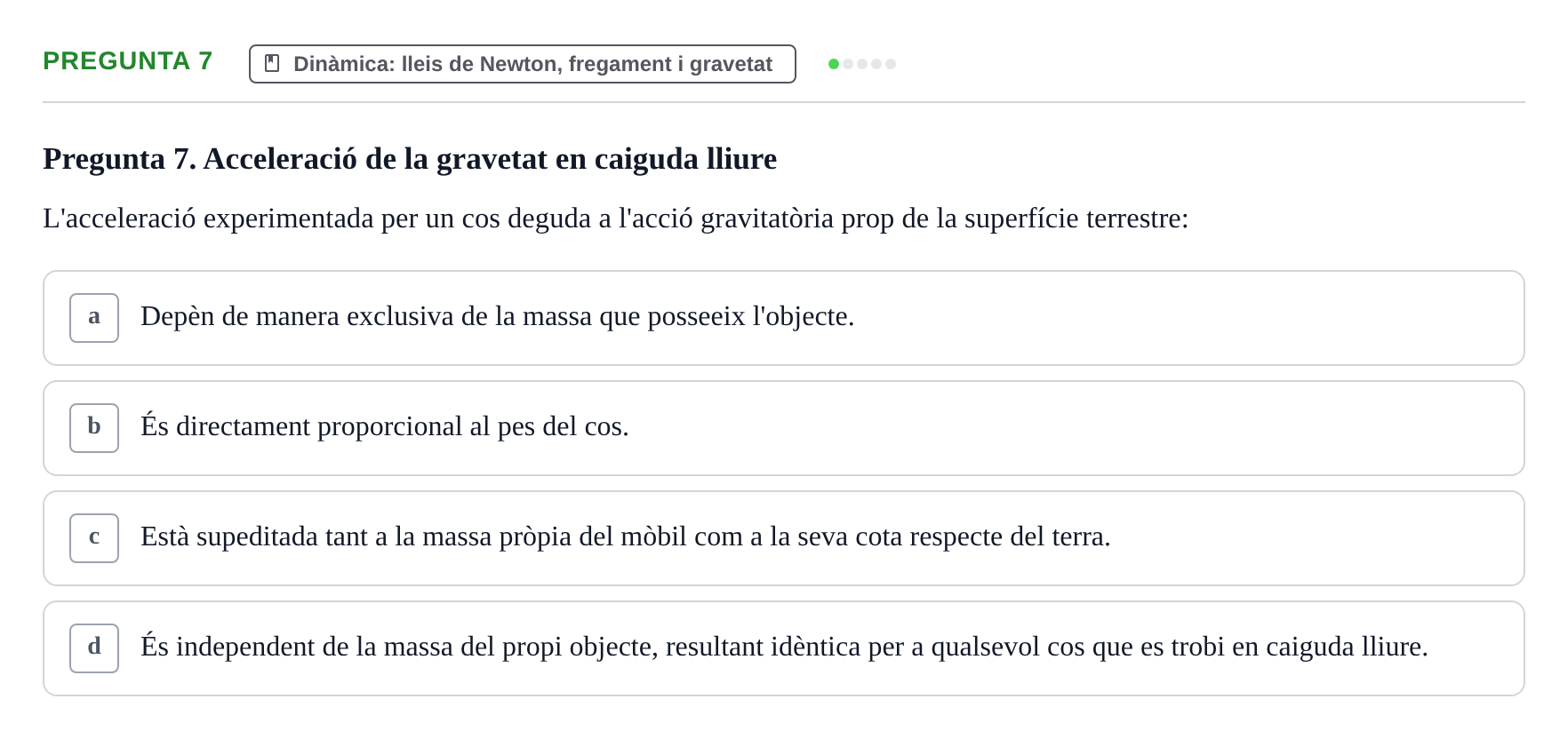 Enunciado: Pregunta 7 · Física Aplicada UAB 2023