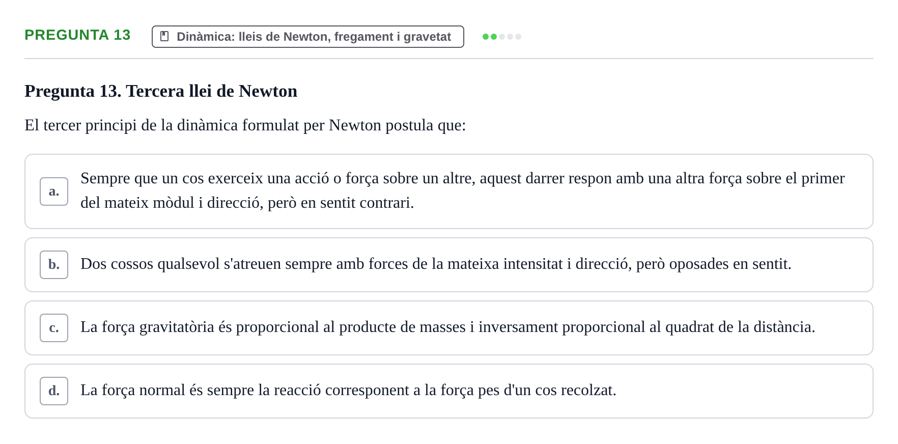Enunciado: Pregunta 13 · Física Aplicada UAB 2023