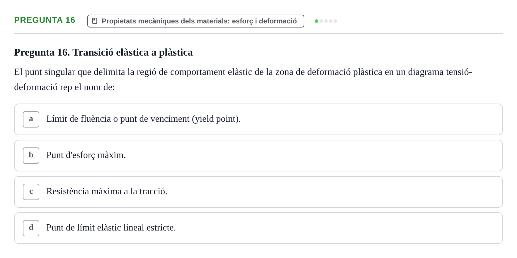 Enunciado: Pregunta 16 · Física Aplicada UAB 2023