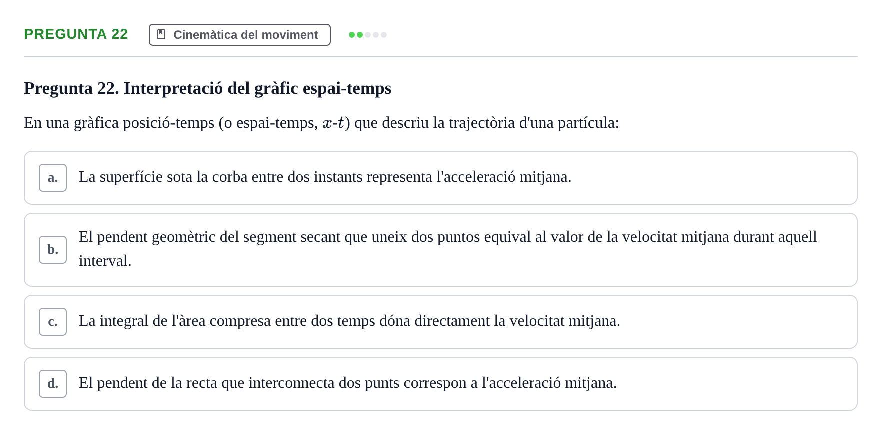 Enunciado: Pregunta 22 · Física Aplicada UAB 2023