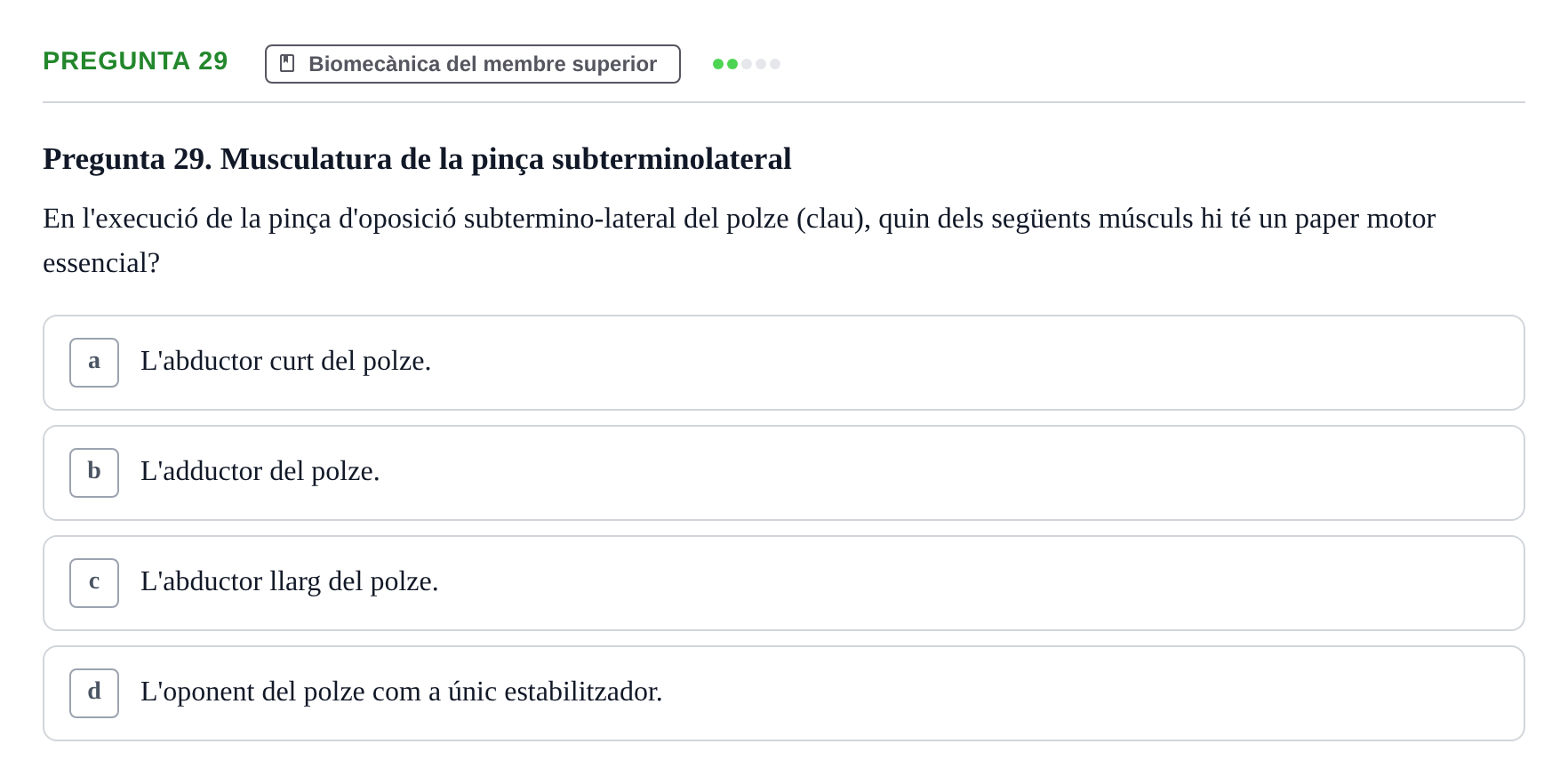 Enunciado: Pregunta 29 · Física Aplicada UAB 2023