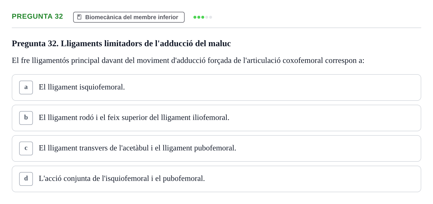 Enunciado: Pregunta 32 · Física Aplicada UAB 2023
