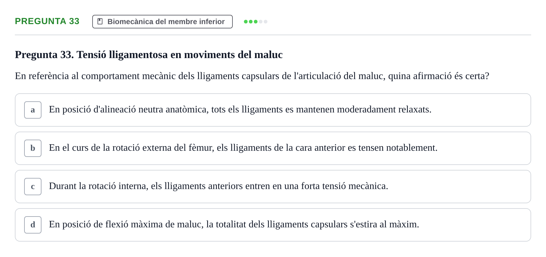 Enunciado: Pregunta 33 · Física Aplicada UAB 2023