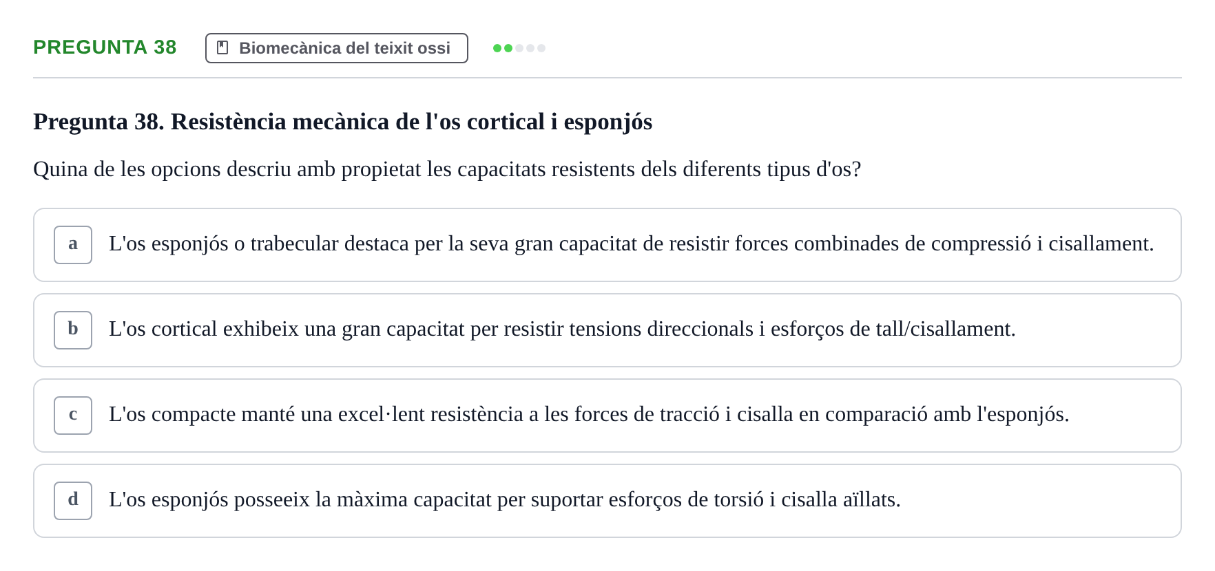 Enunciado: Pregunta 38 · Física Aplicada UAB 2023