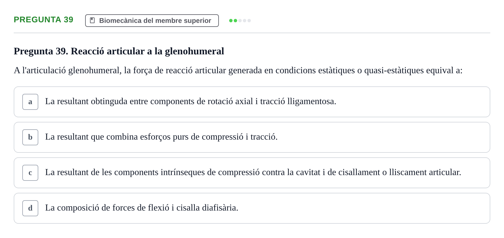 Enunciado: Pregunta 39 · Física Aplicada UAB 2023