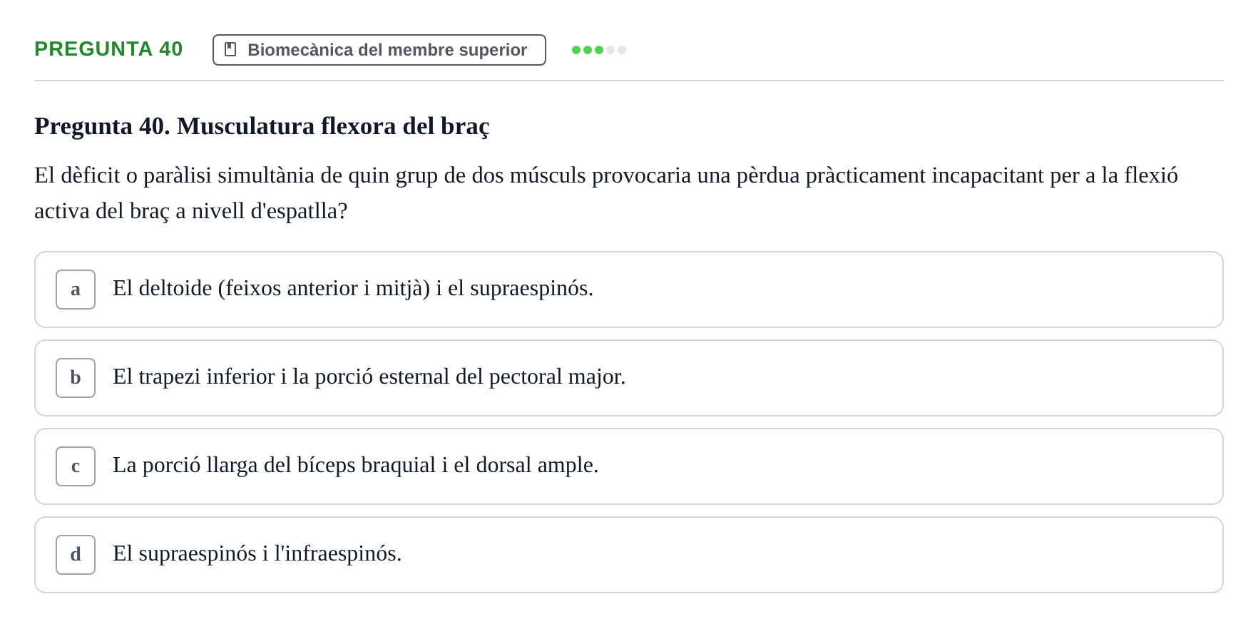 Enunciado: Pregunta 40 · Física Aplicada UAB 2023