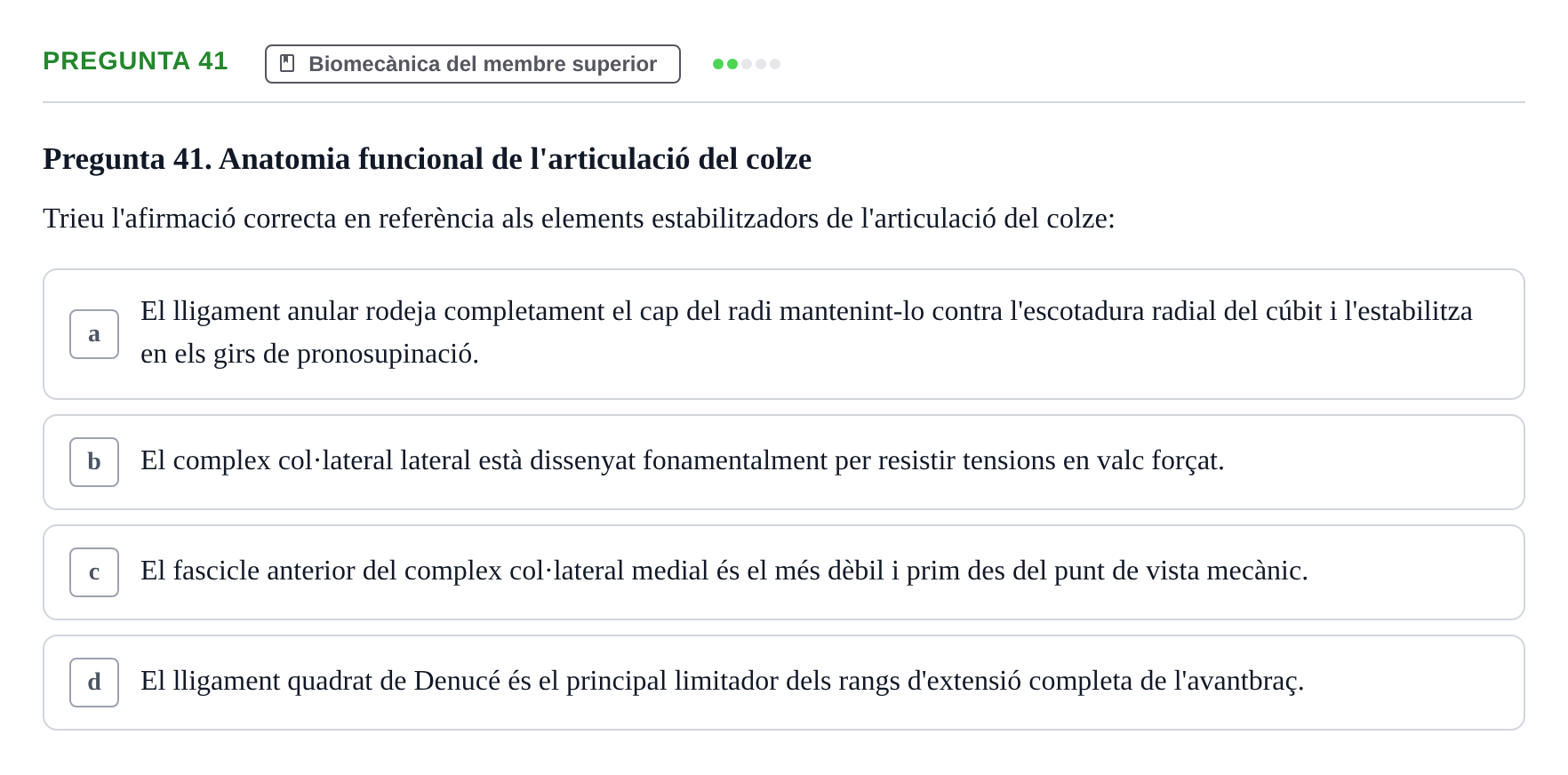 Enunciado: Pregunta 41 · Física Aplicada UAB 2023