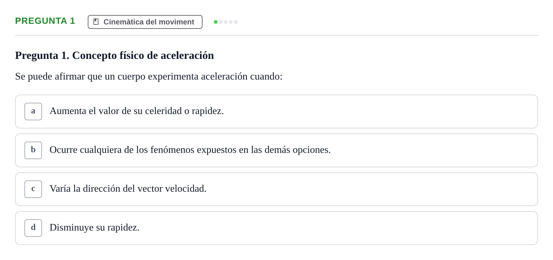 Enunciado: Pregunta 1 · Física Aplicada UAB Examen de Fundamentos Físicos y Biomecánica
