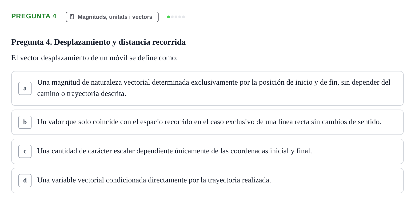 Enunciado: Pregunta 4 · Física Aplicada UAB Examen de Fundamentos Físicos y Biomecánica