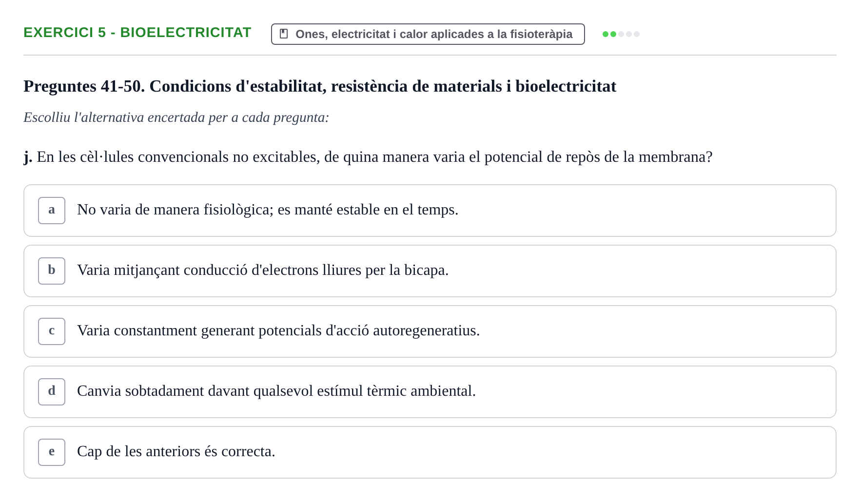 Enunciado: Ejercicio 5 - Bioelectricitat · Física Aplicada UAB Examen de Física Aplicada i Biomecànica