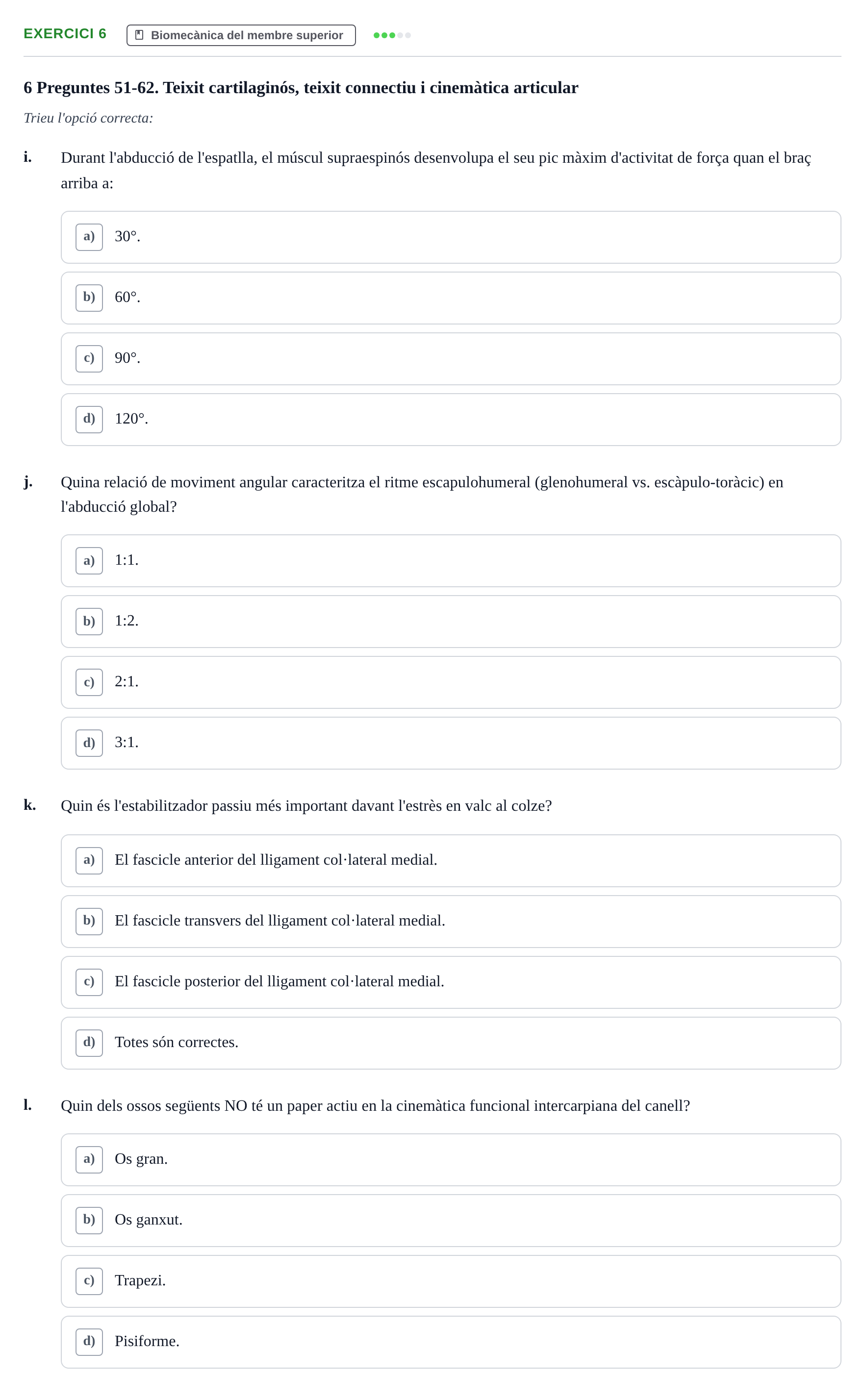 Enunciado: Ejercicio 6 - Biomecànica del membre superior · Física Aplicada UAB Examen de Física Aplicada i Biomecànica