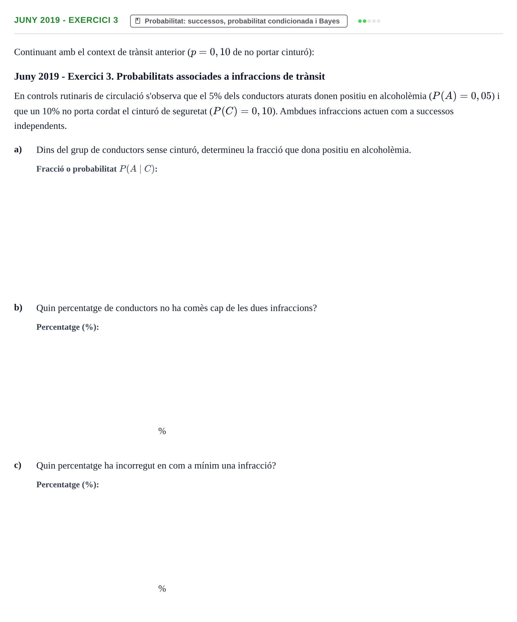 Enunciado: Ejercicio Juny 2019 - Exercici 3 · Fundamentos de Estadística UPC 2017