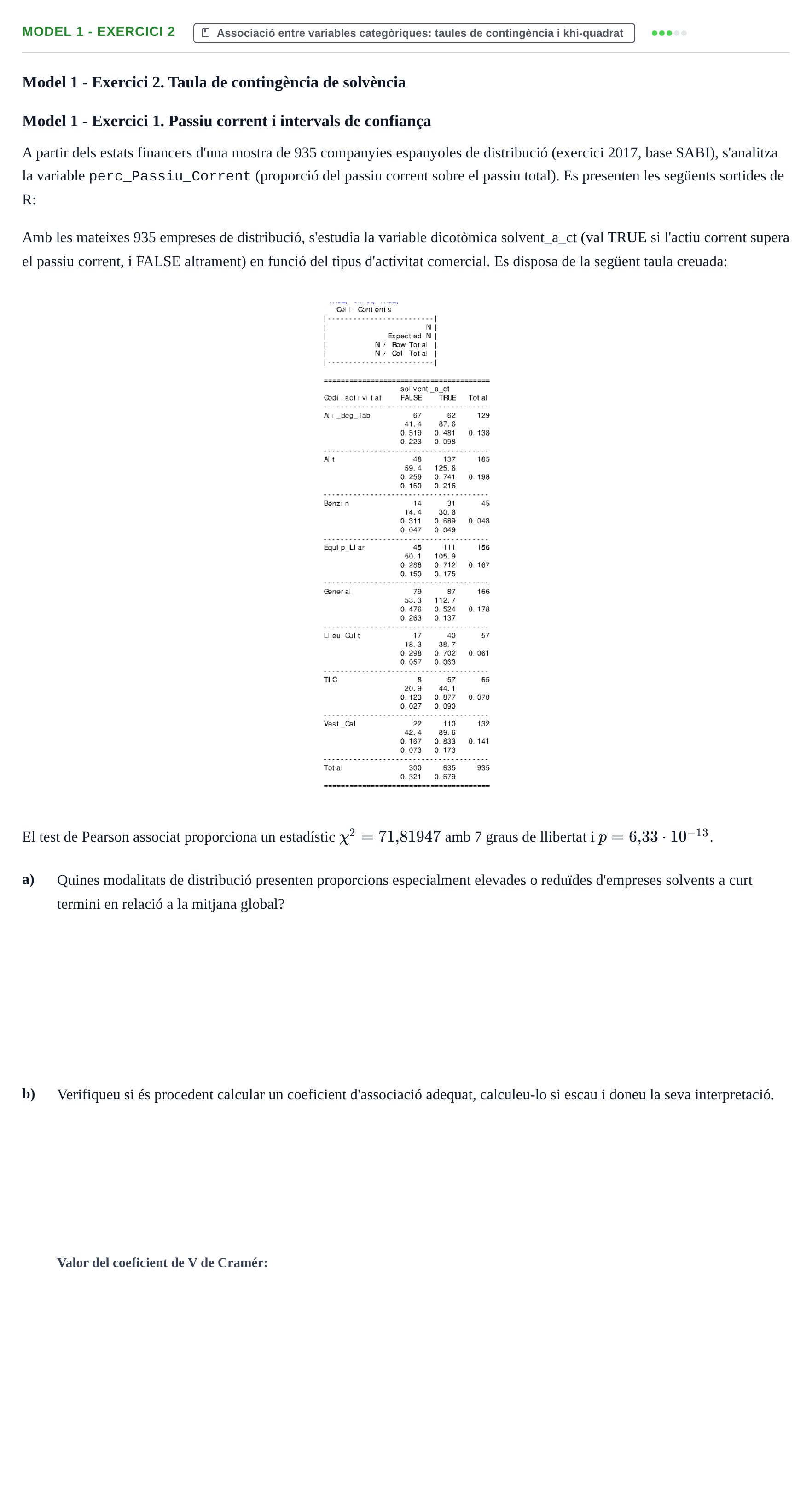 Enunciado: Ejercicio Model 1 - Exercici 2 · Fundamentos de Estadística UPC 2017