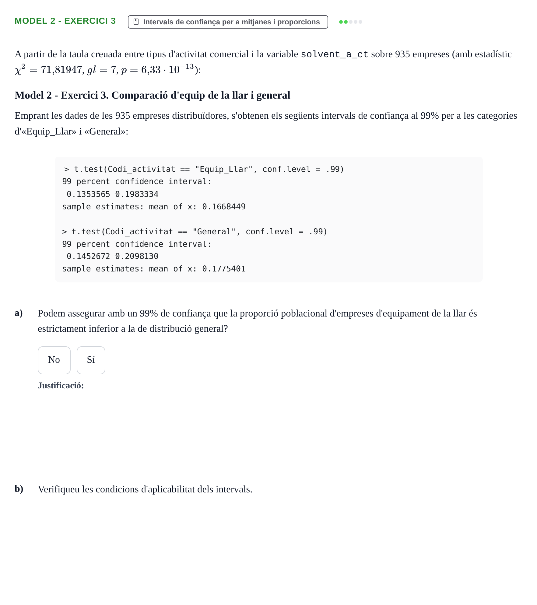 Enunciado: Ejercicio Model 2 - Exercici 3 · Fundamentos de Estadística UPC 2017