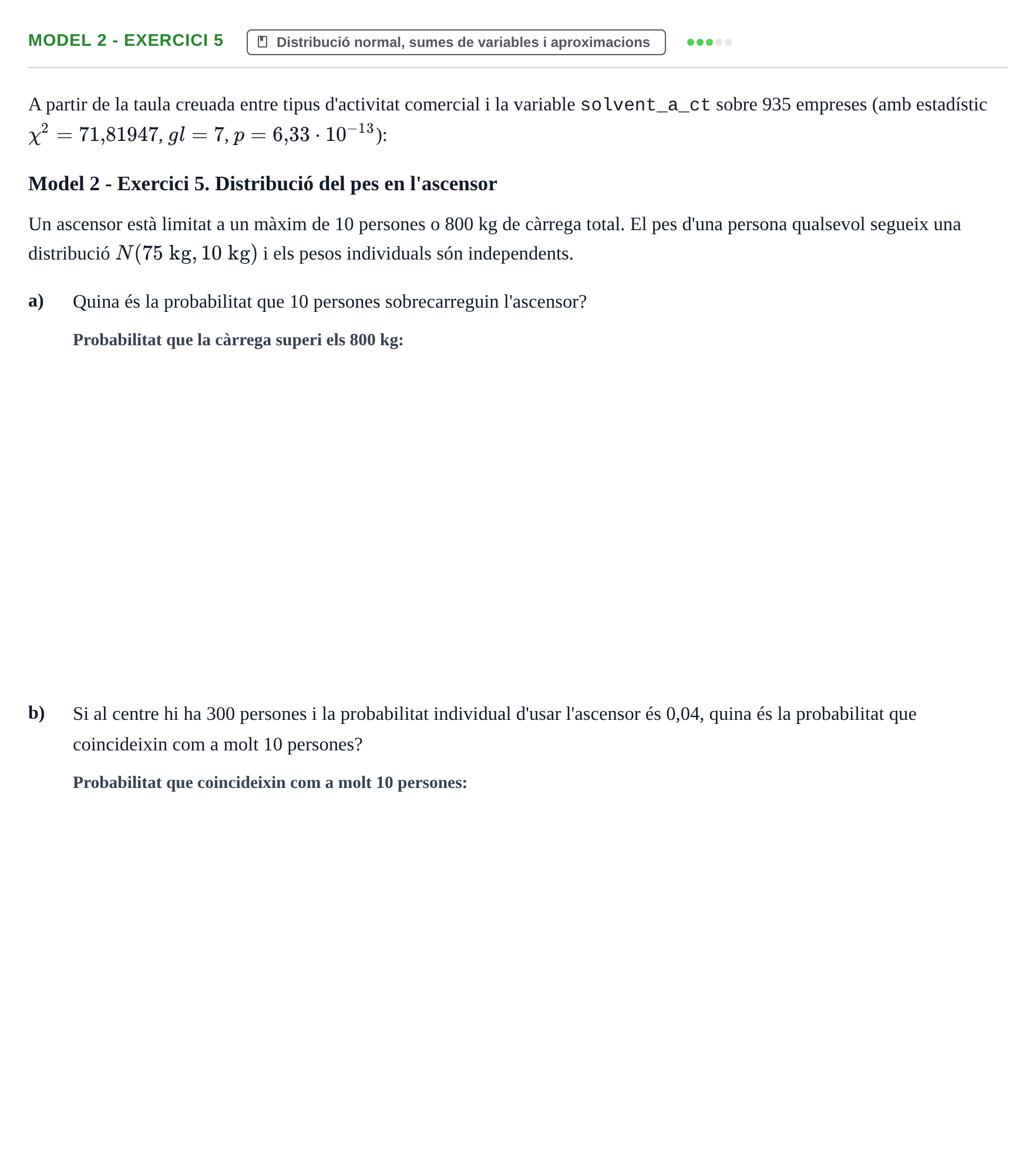 Enunciado: Ejercicio Model 2 - Exercici 5 · Fundamentos de Estadística UPC 2017
