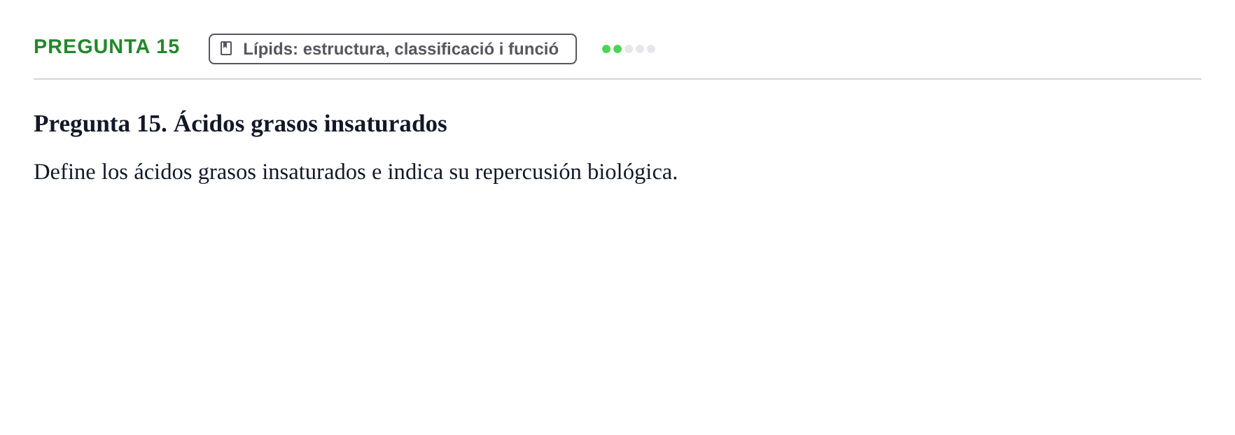 Enunciado: Pregunta 15