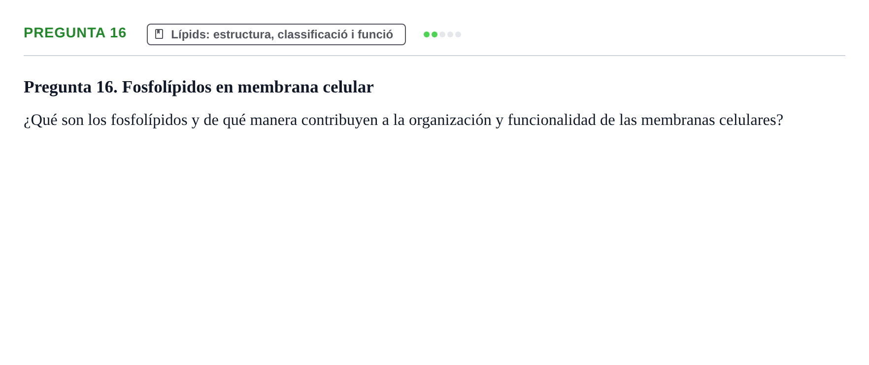 Enunciado: Pregunta 16
