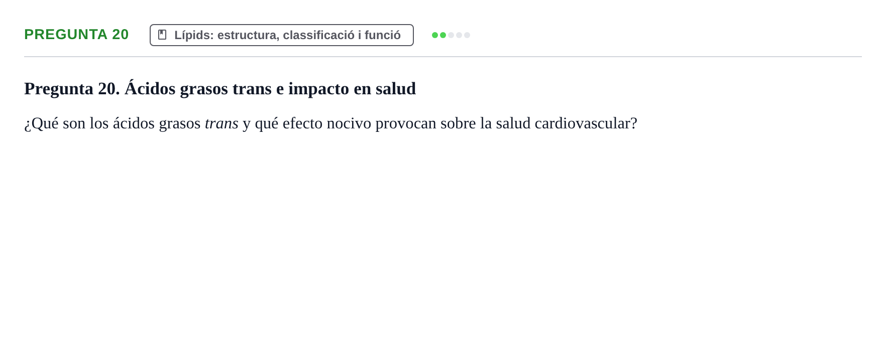 Enunciado: Pregunta 20