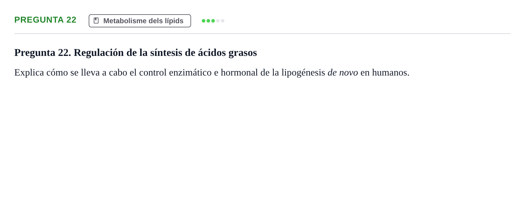 Enunciado: Pregunta 22