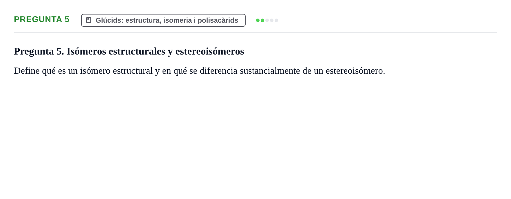 Enunciado: Pregunta 5
