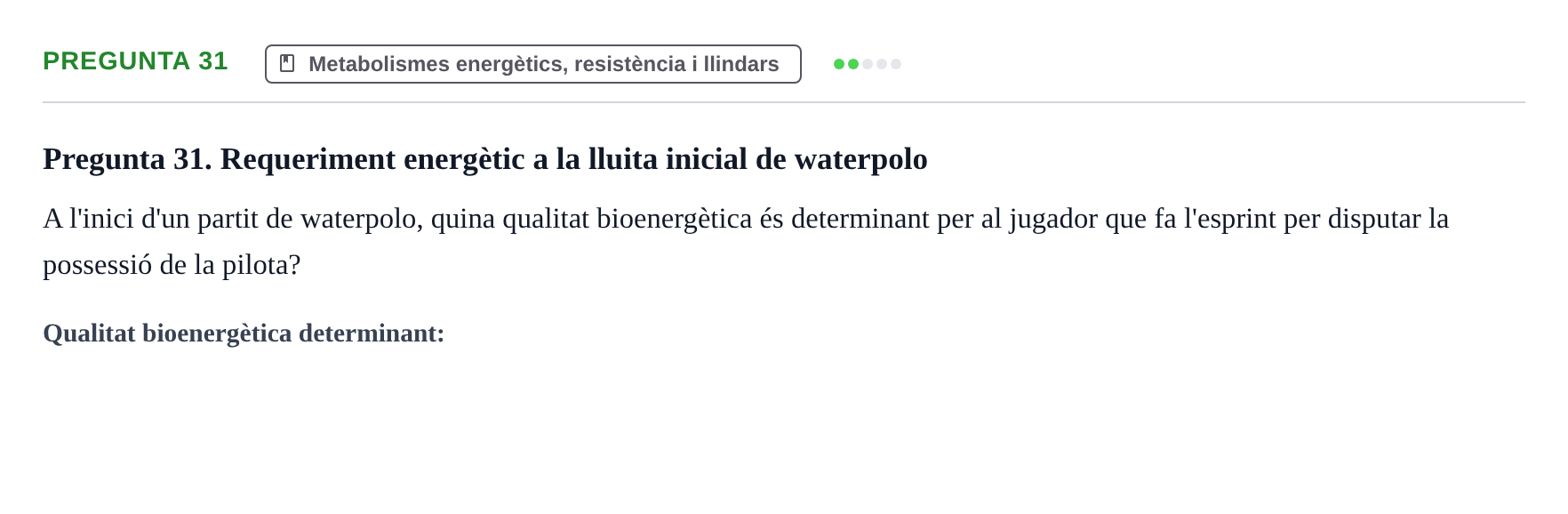 Enunciado: Pregunta 31